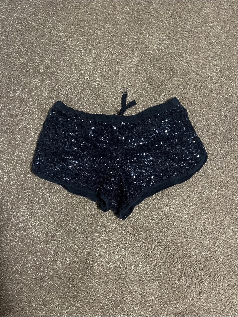 Victoria's Secret Black Sequin Lounge Shorts